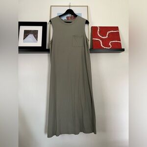 Everlane mint green maxi dress cotton with pocket